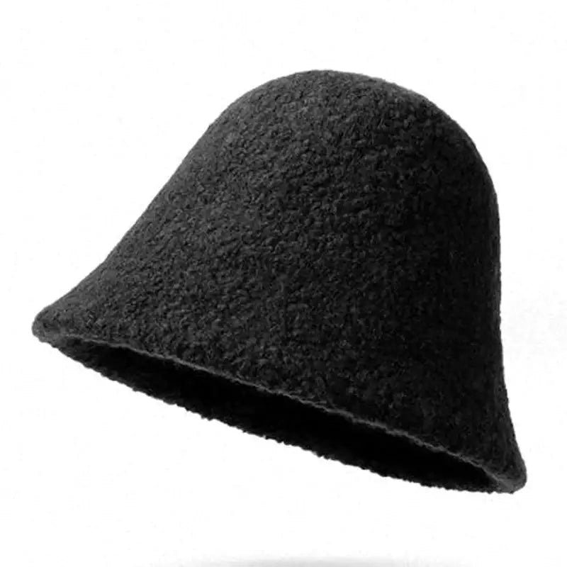 Chapeau bob en laine noir