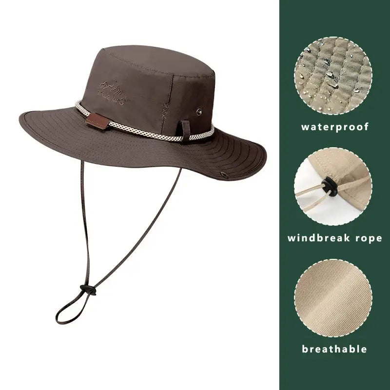 Chapeau bob ficelle homme travellers marron