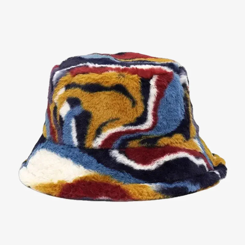 Bob fourrure multicolore marron