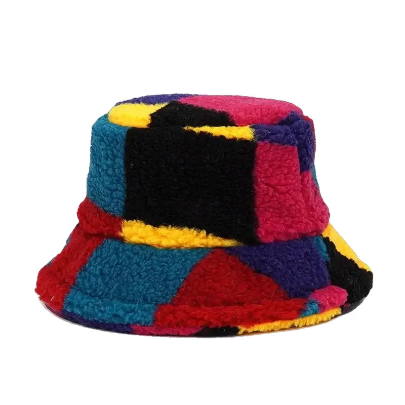 Bob fourrure multicolore rose