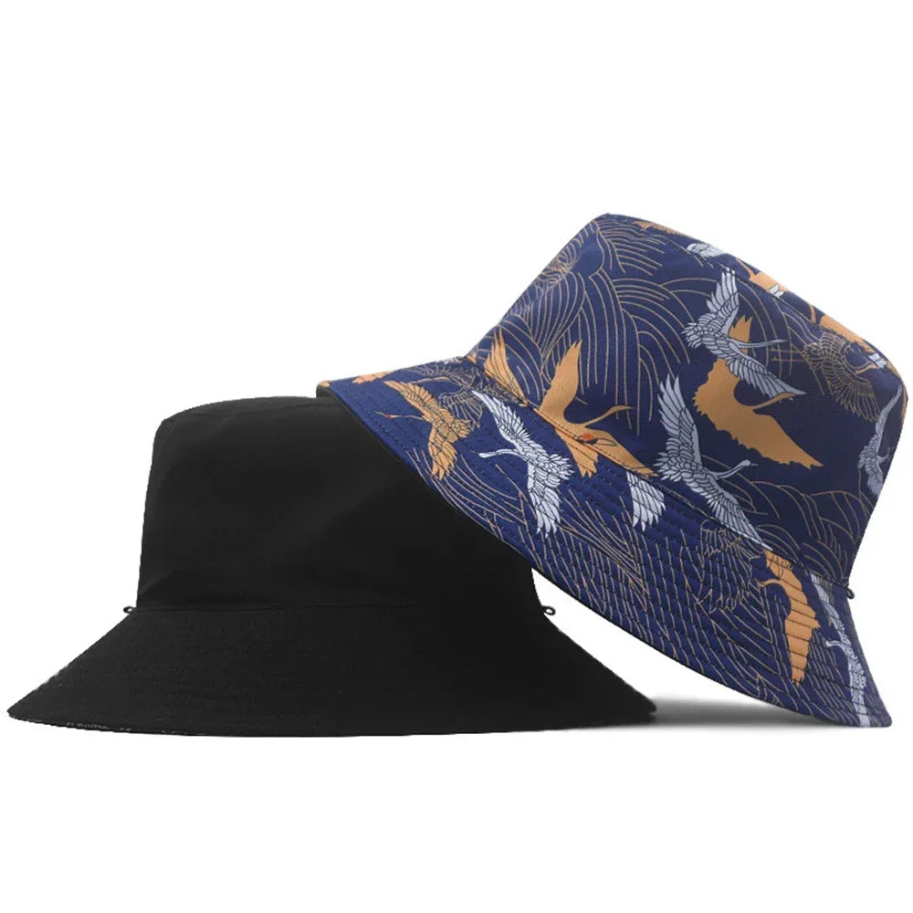 Bob homme réversible à motifs bleu foncé / l