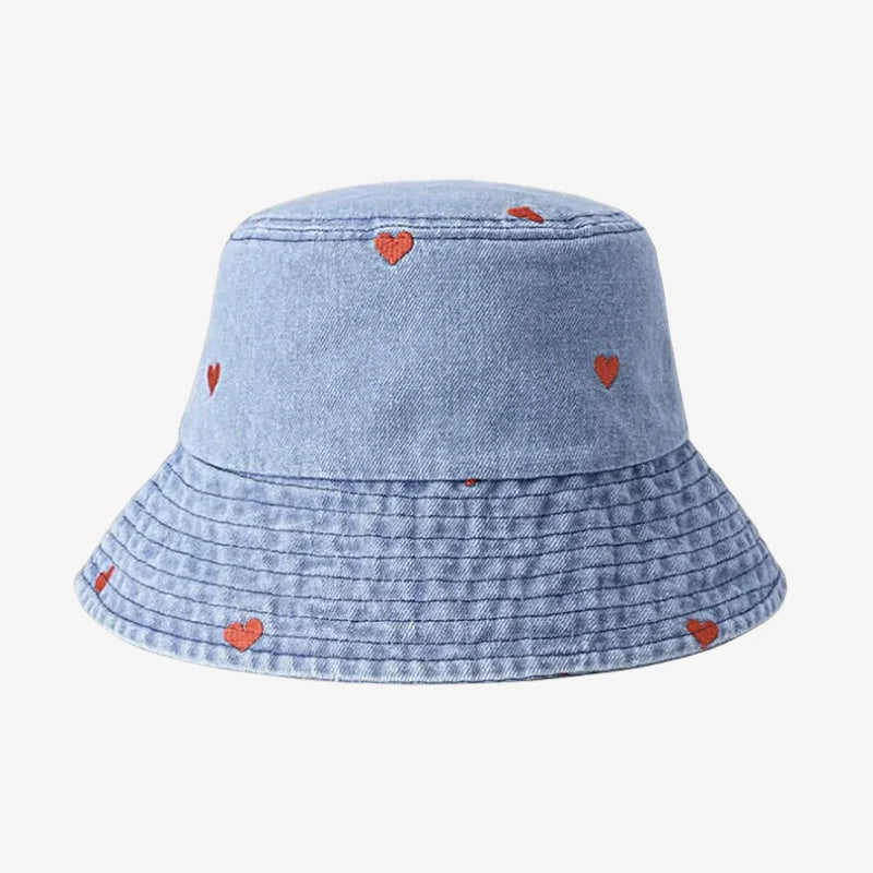Bob jean coeurs bleu clair