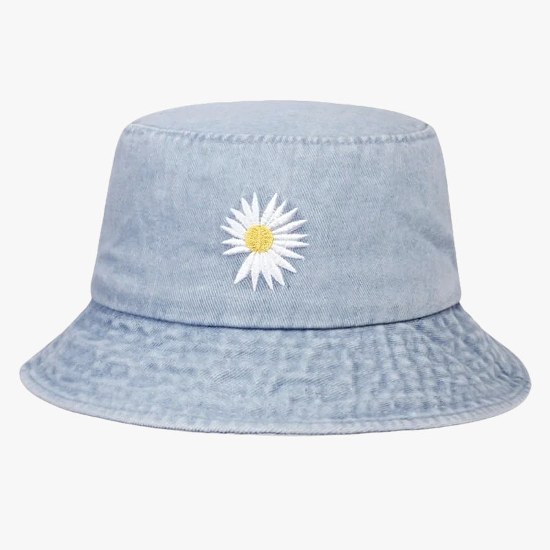 Bob jean fleur bleu clair