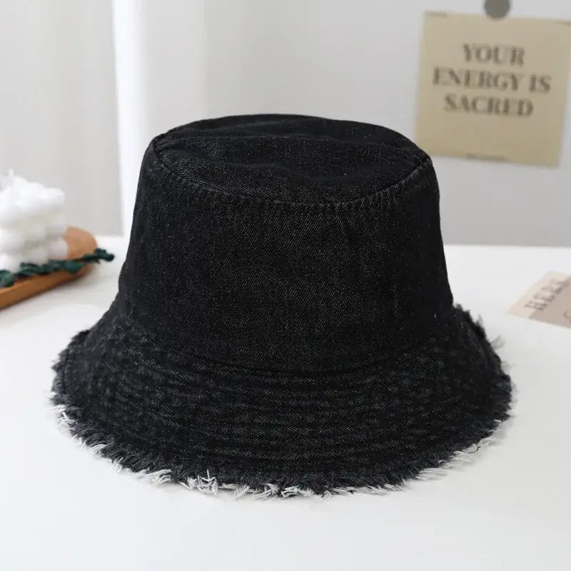 Chapeau bob jean plage noir