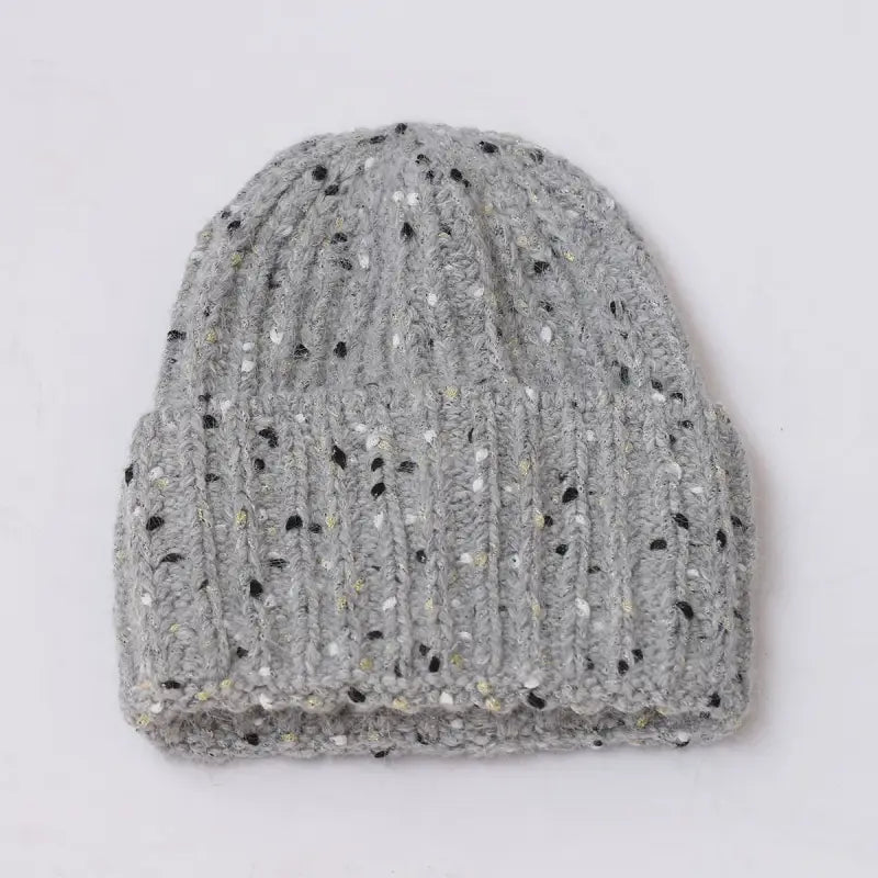 Bonnet au tricot gris