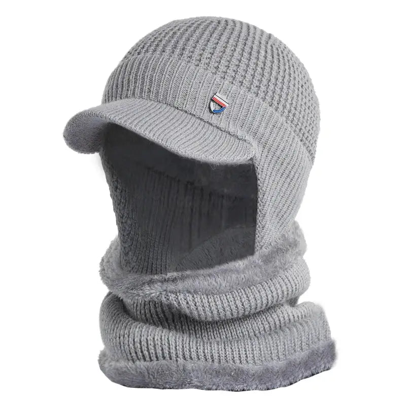 Bonnet casquette gris clair