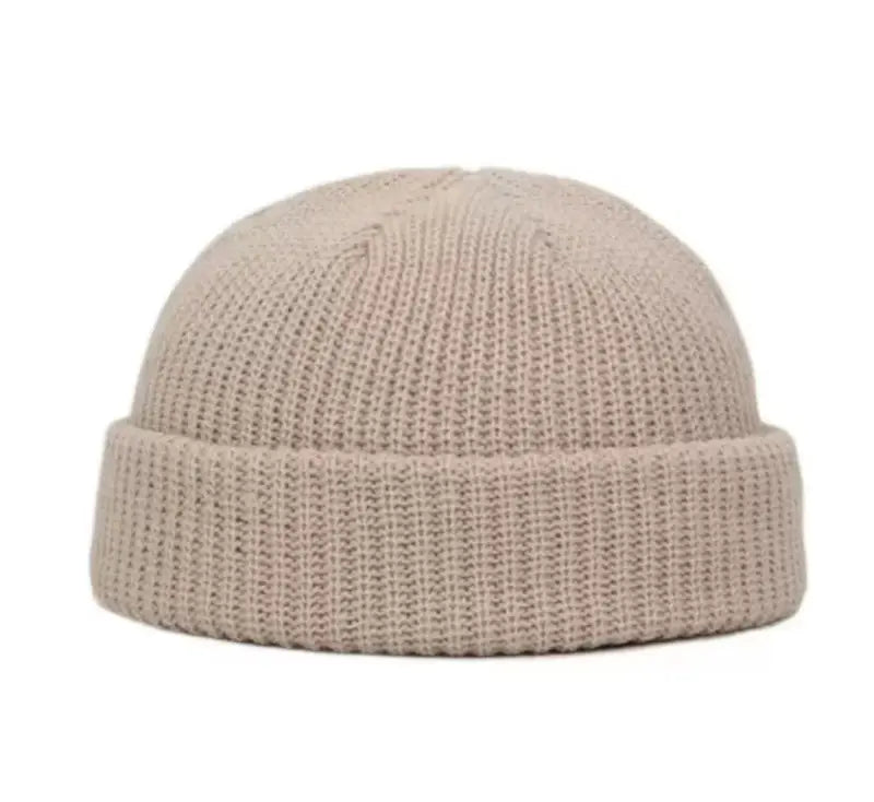 Bonnet docker homme beige