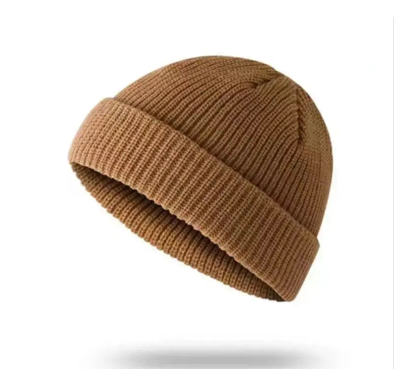 Bonnet docker homme marron