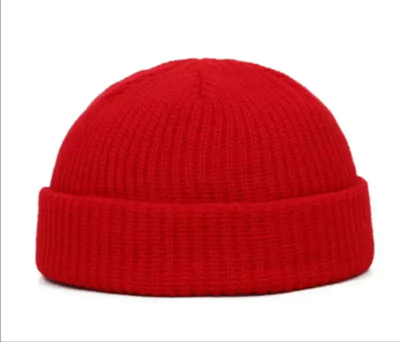 Bonnet docker homme rouge