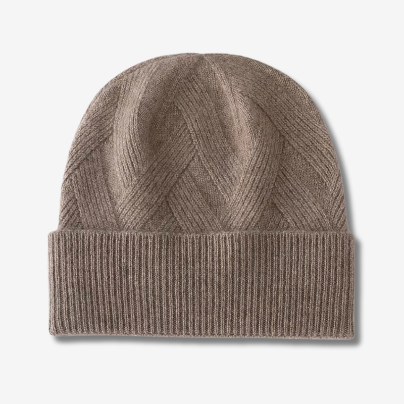 Bonnet cachemire femme taupe
