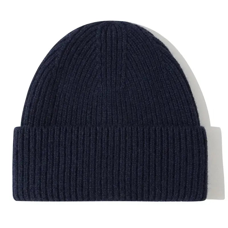 Bonnet en laine bleu foncé