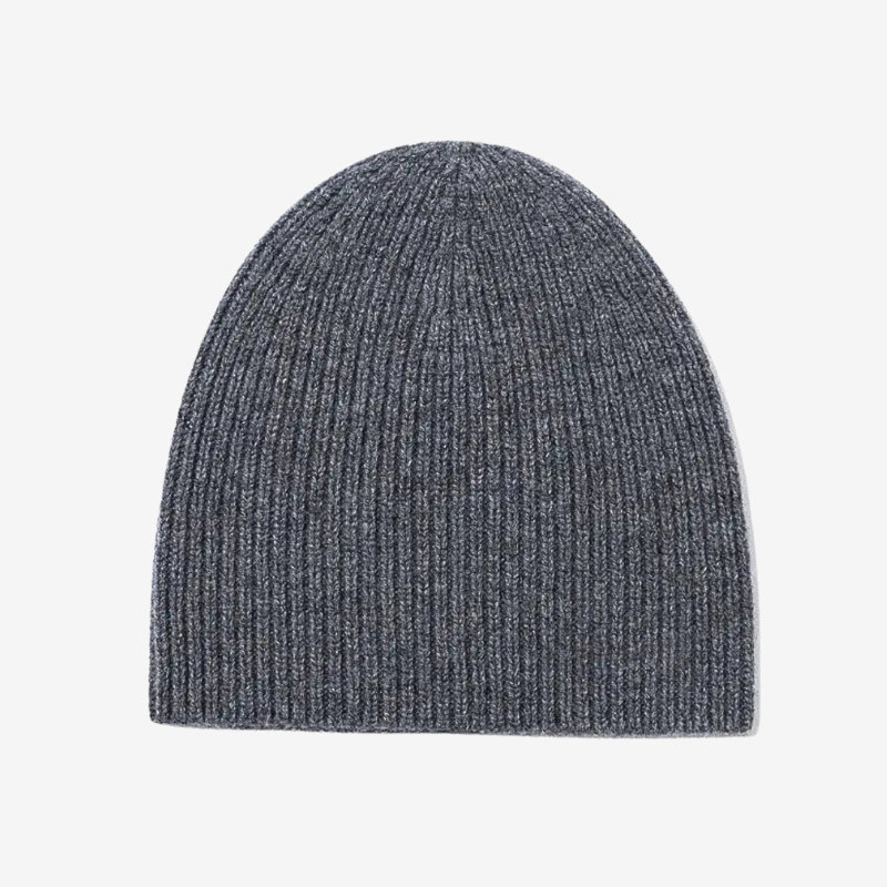 Bonnet en laine pour femme gris foncé
