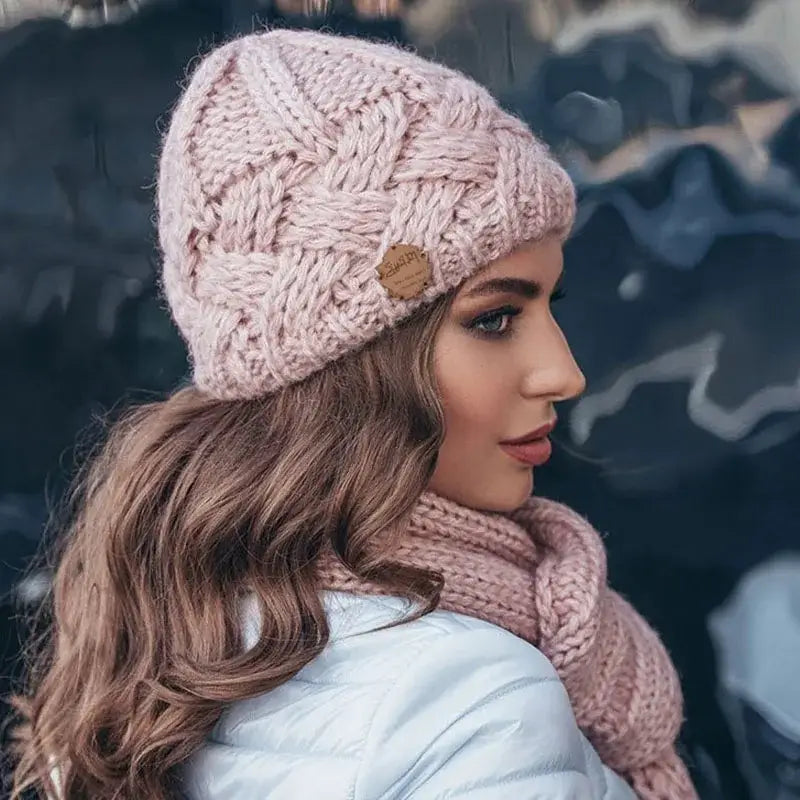 Bonnet en tricot femme