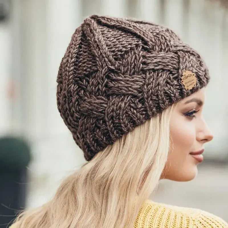 Bonnet en tricot femme