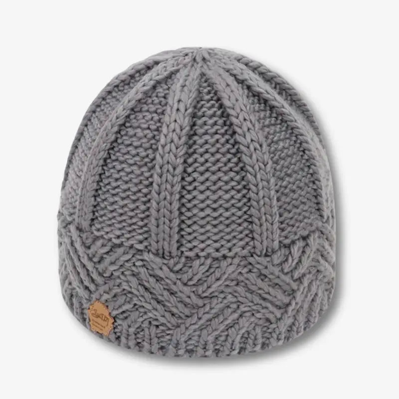 Bonnet en tricot femme gris