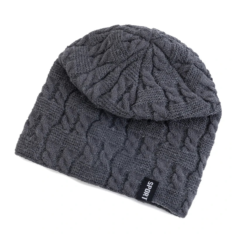 Bonnet homme long tombant
