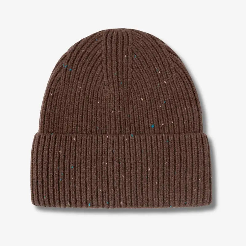 Bonnet laine femme marron