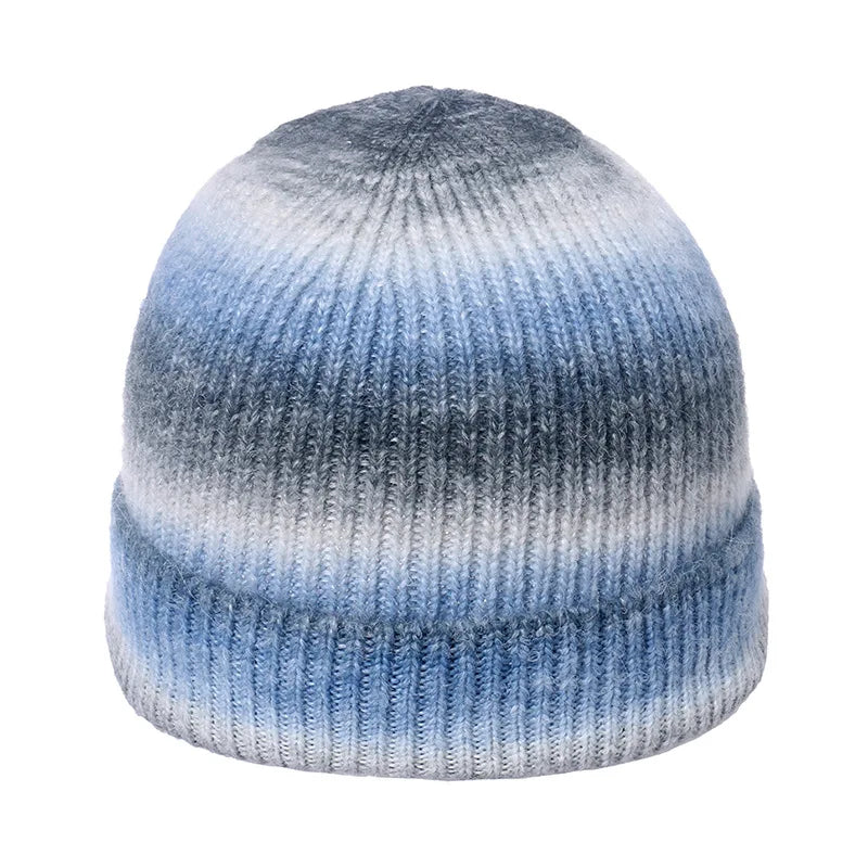 Bonnet multicolore bleu foncé