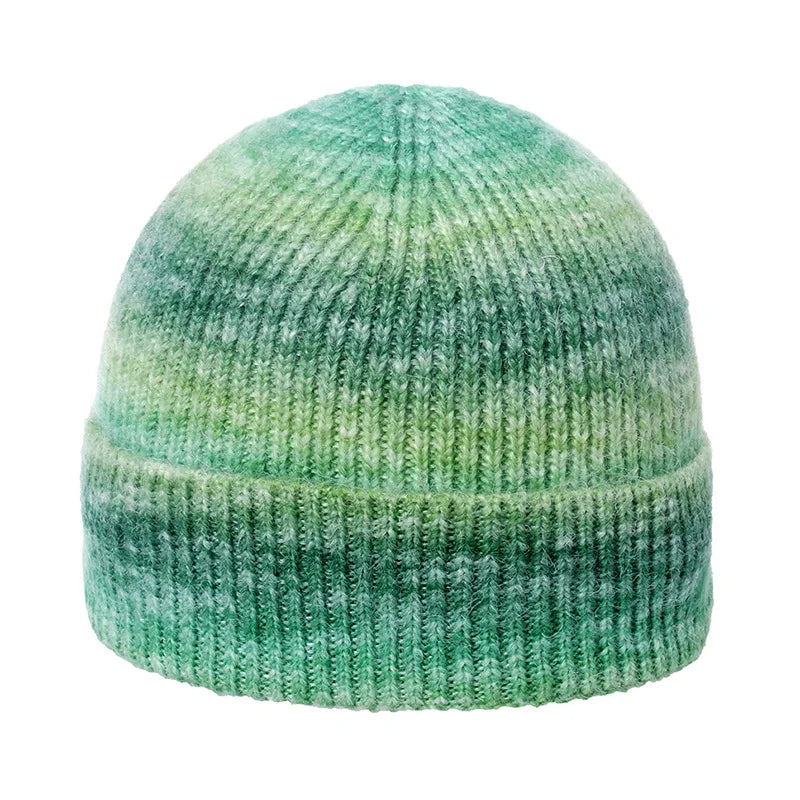 Bonnet multicolore vert