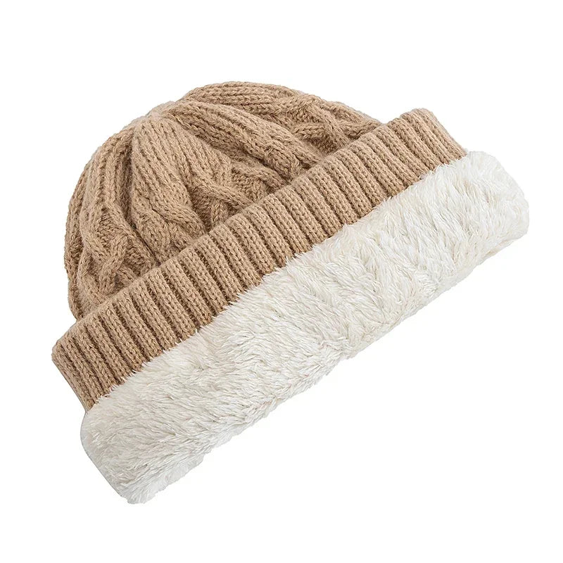 Bonnet torsadé doublure polaire