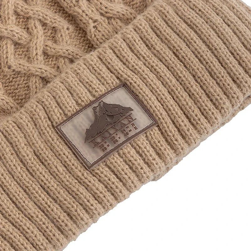 Bonnet torsadé doublure polaire