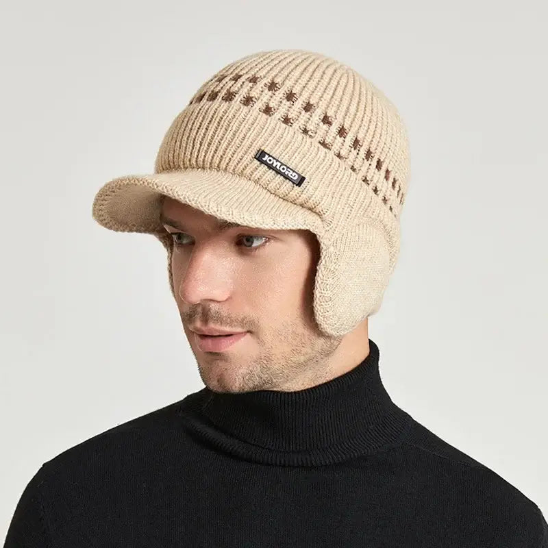 Casquette bonnet homme beige