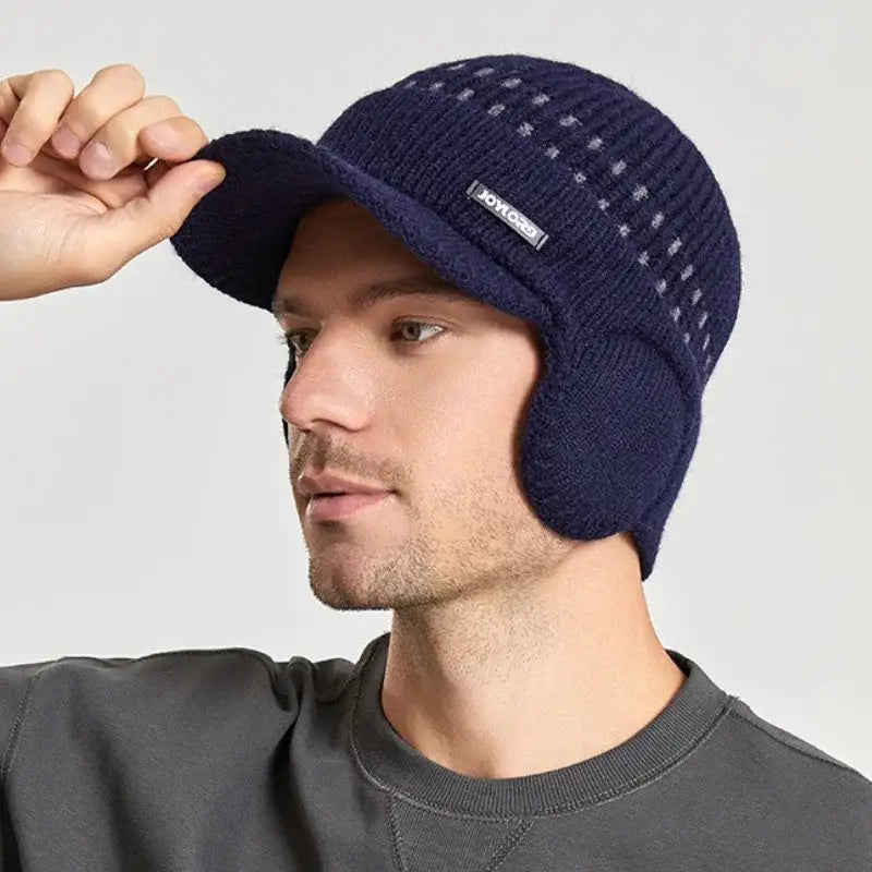 Casquette bonnet homme bleu foncé