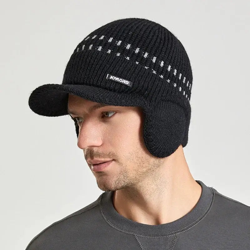 Casquette bonnet homme noir