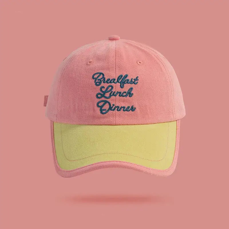 Casquette breakfast lunch dinner rose