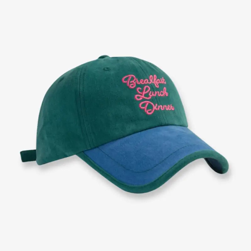 Casquette breakfast lunch dinner vert