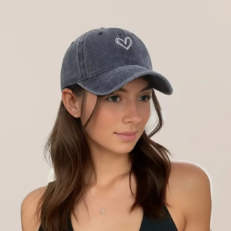 Casquette coeur brodé