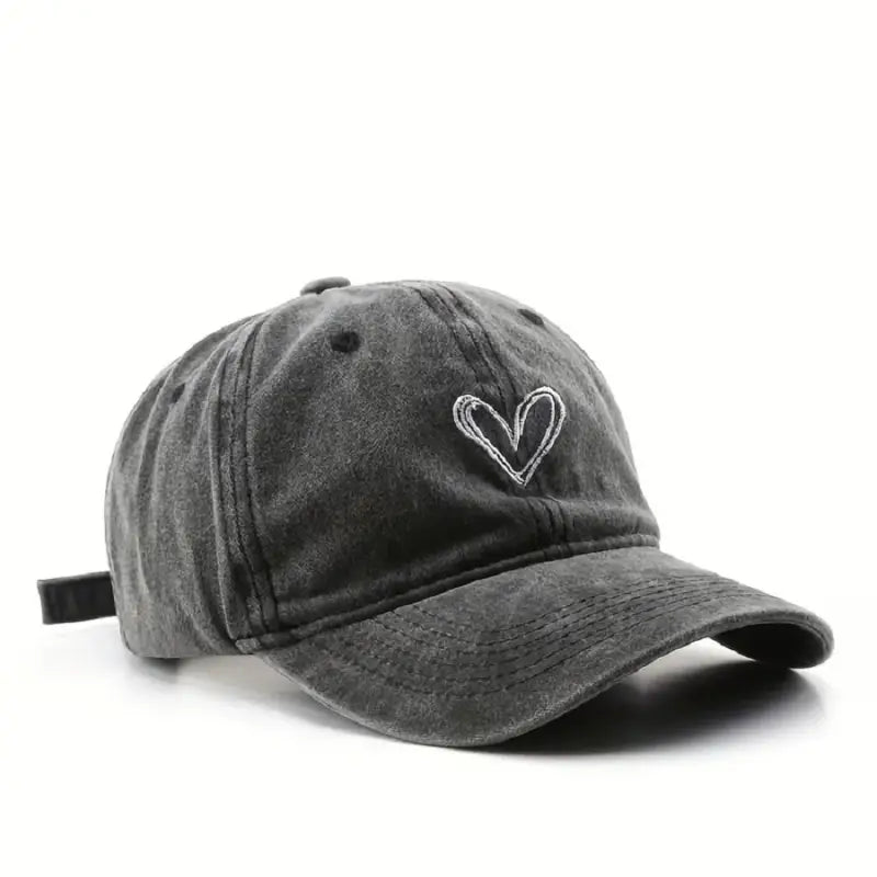 Casquette coeur brodé noir