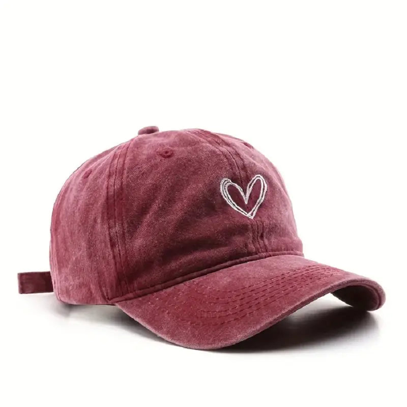 Casquette coeur brodé rouge