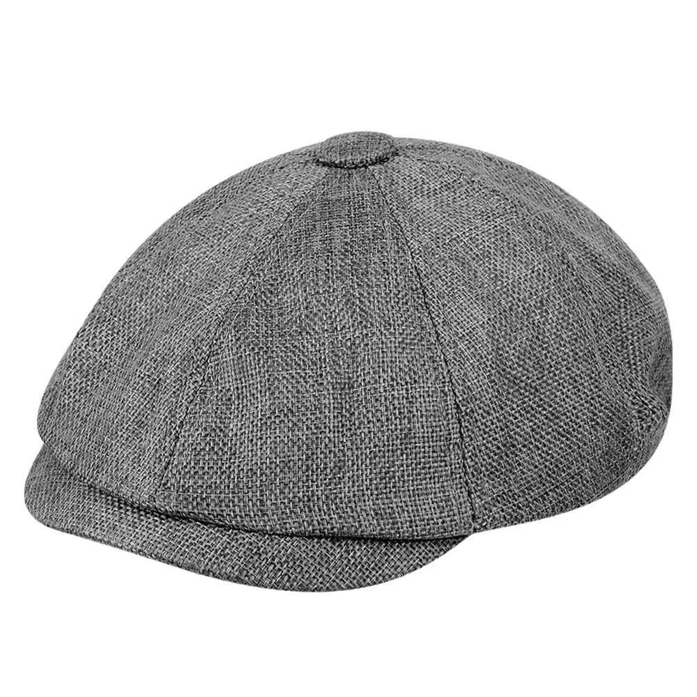 Casquette gavroche à chevrons gris clair