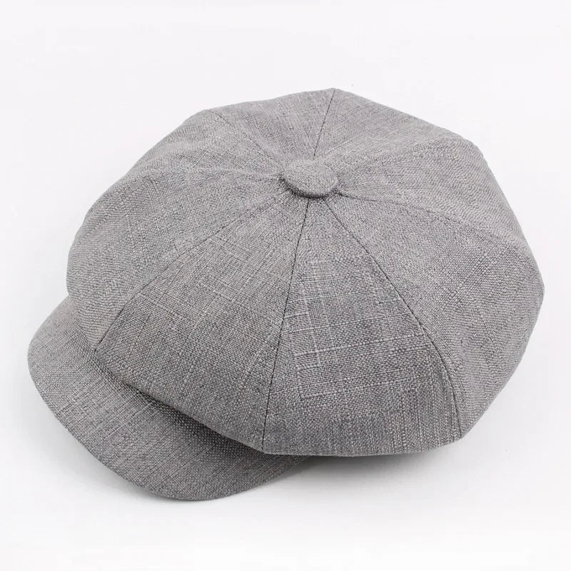 Casquette gavroche toile gris