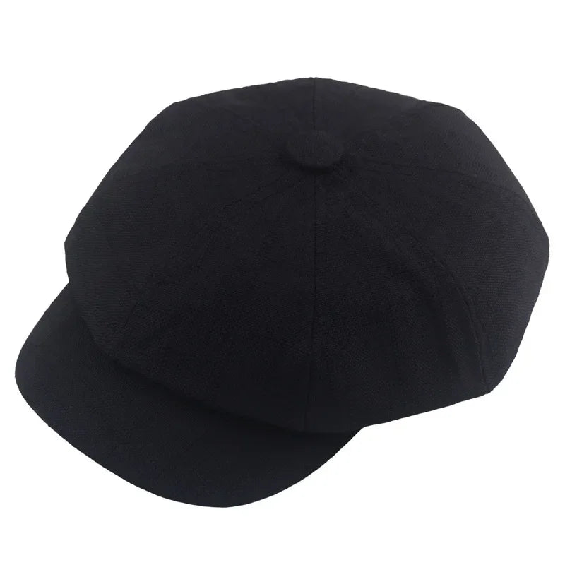 Casquette gavroche toile noir