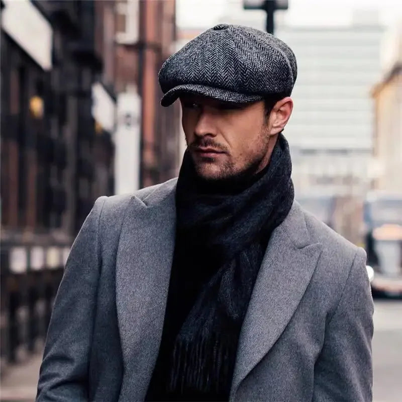 Casquette gavroche tweed