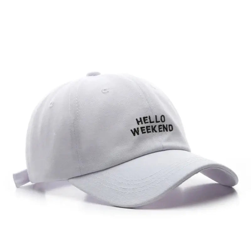 Casquette hello week-end blanc