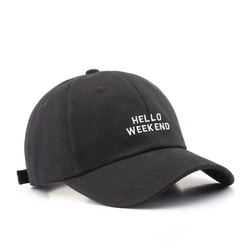 Casquette hello week-end noir