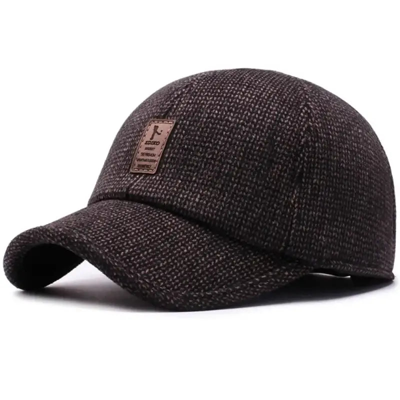 Casquette hiver homme marron foncé