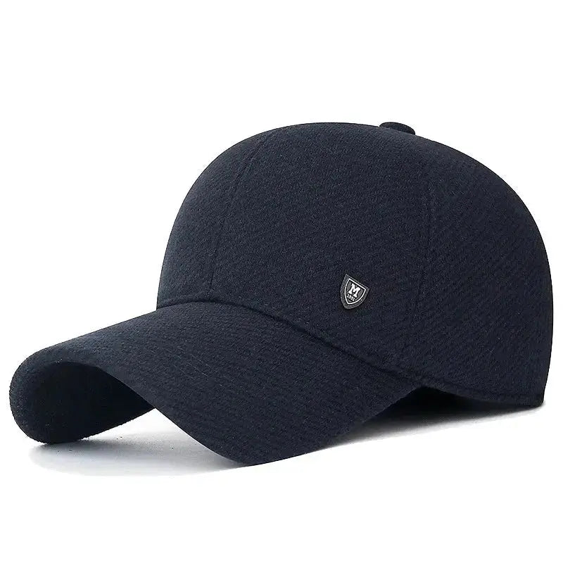 Casquette hiver pour homme bleu foncé