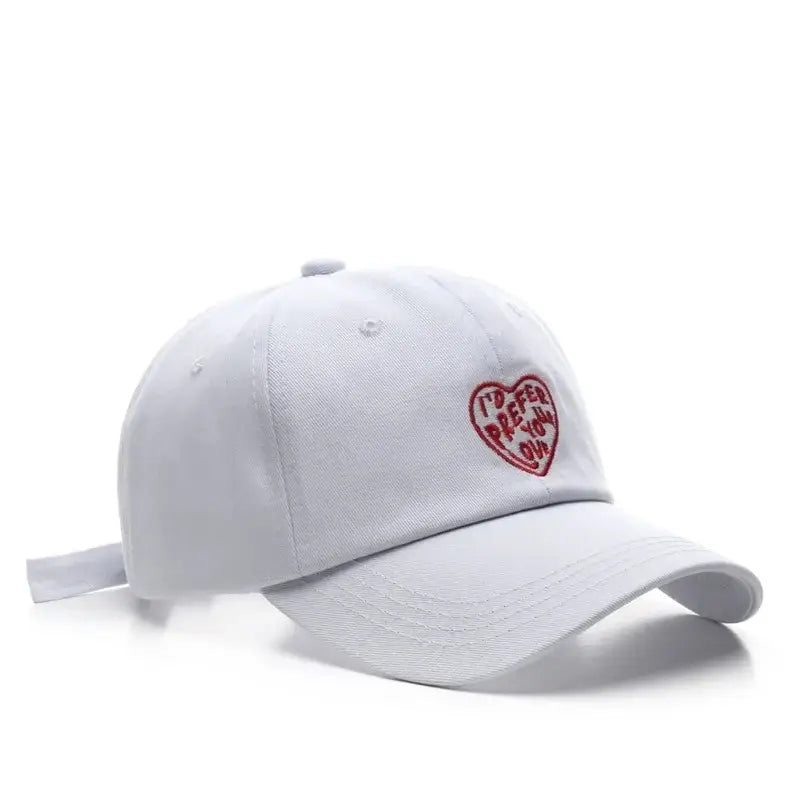 Casquette i’d prefer your love blanc