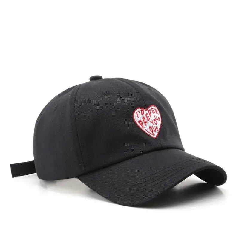 Casquette i’d prefer your love rouge