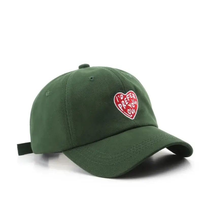 Casquette i’d prefer your love vert