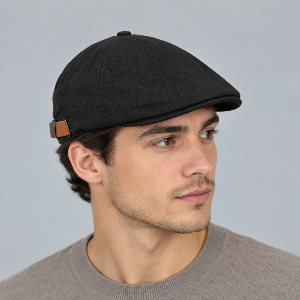 Casquette plate coton sangle réglable