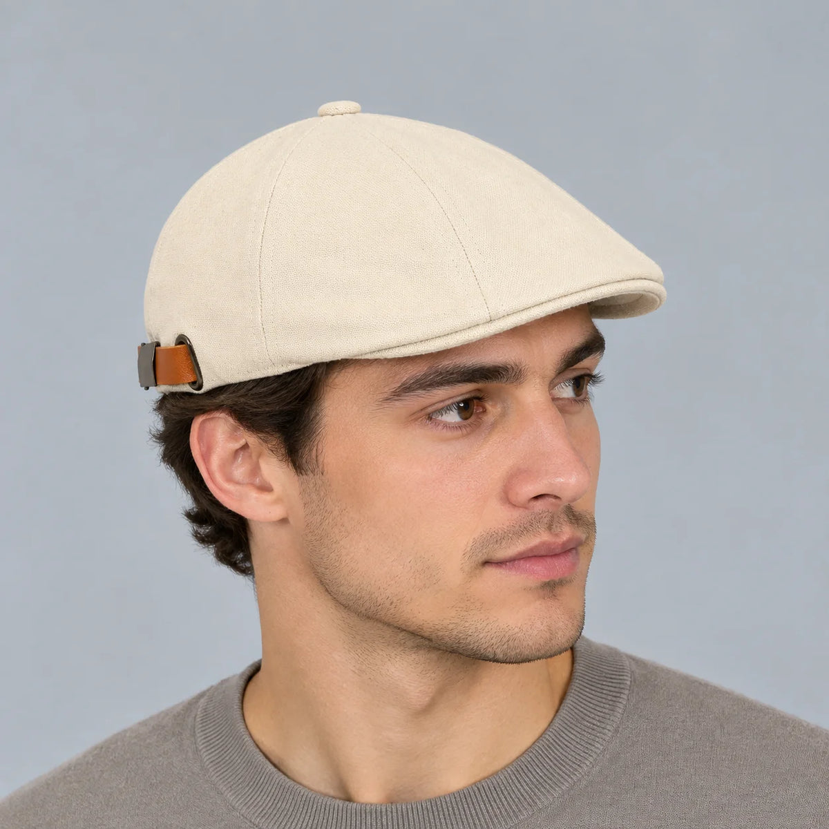 Casquette plate coton sangle réglable