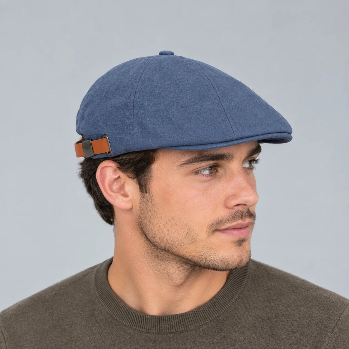 Casquette plate coton sangle réglable