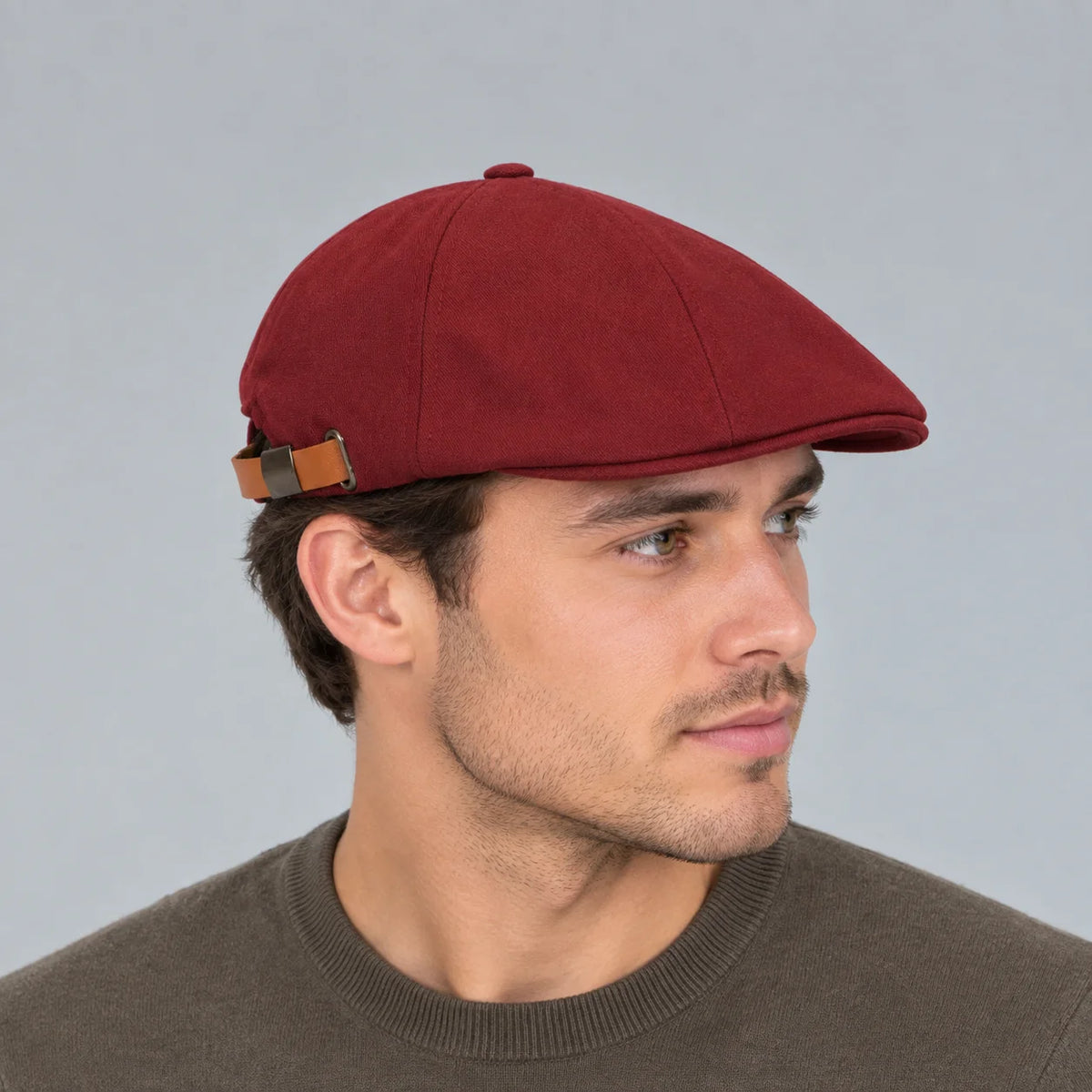 Casquette plate coton sangle réglable