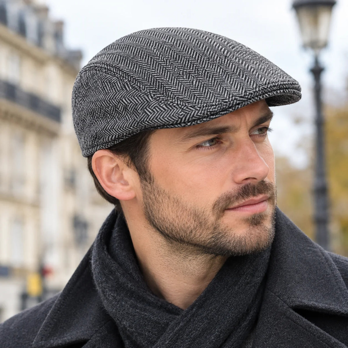 Casquette plate d’hiver pour homme