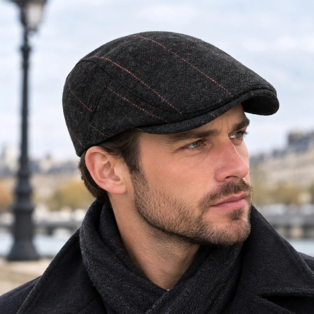 Casquette plate d’hiver pour homme